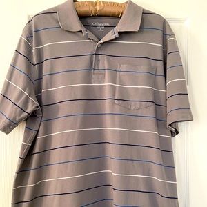 Polo type shirt. Traditional style.button tab front, 1pocket.Great shape.Large